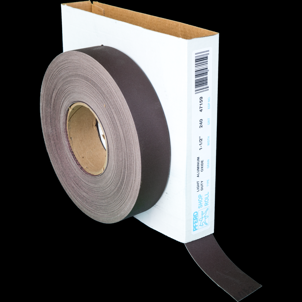PFERD Shop Roll, Flexible Light Duty, 1-1/2&#34; x 50 yards, 2450 Grit, Aluminum oxide