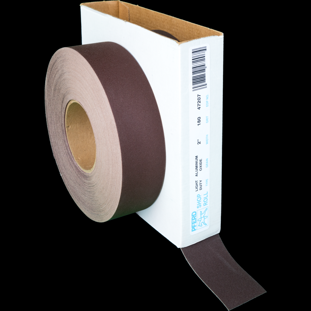 PFERD Shop Roll, Flexible Light Duty, 2&#34; x 50 yards, 180 Grit, Aluminum oxide