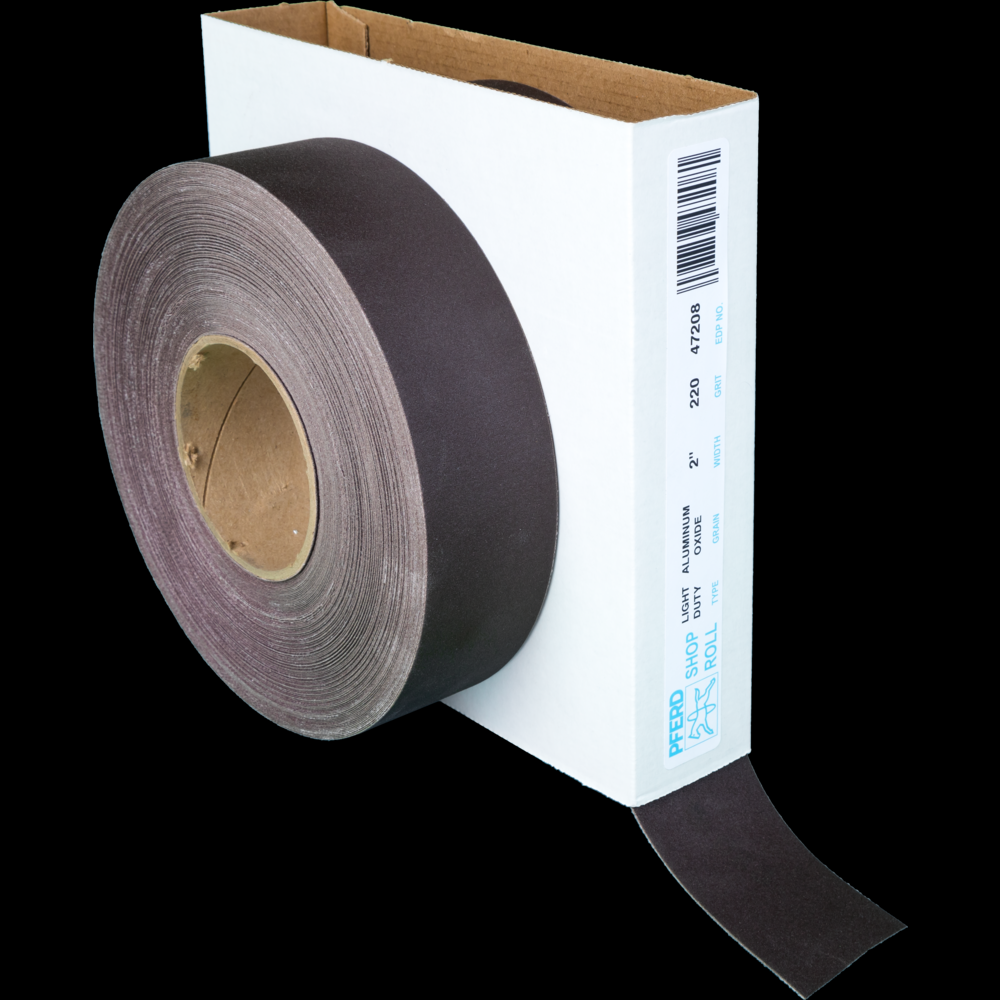 PFERD Shop Roll, Flexible Light Duty, 2&#34; x 50 yards, 220 Grit, Aluminum oxide
