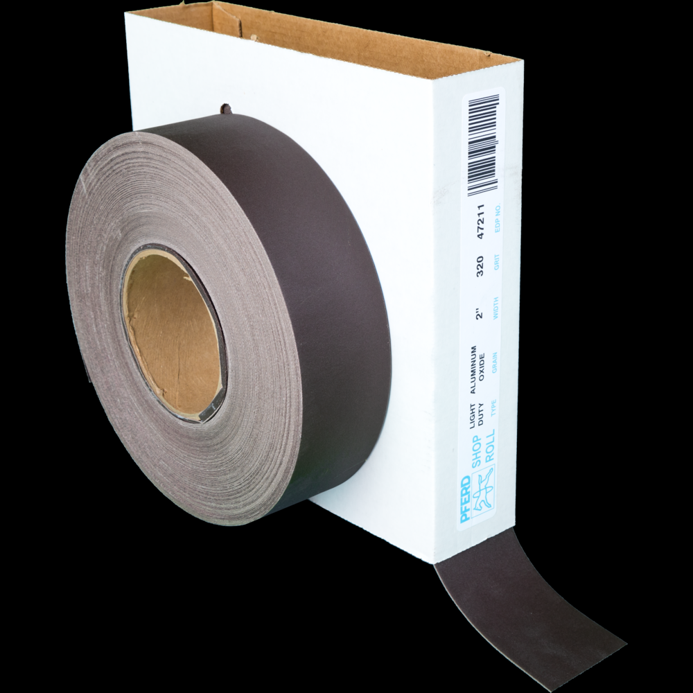 PFERD Shop Roll, Flexible Light Duty, 2&#34; x 50 yards, 320 Grit, Aluminum oxide
