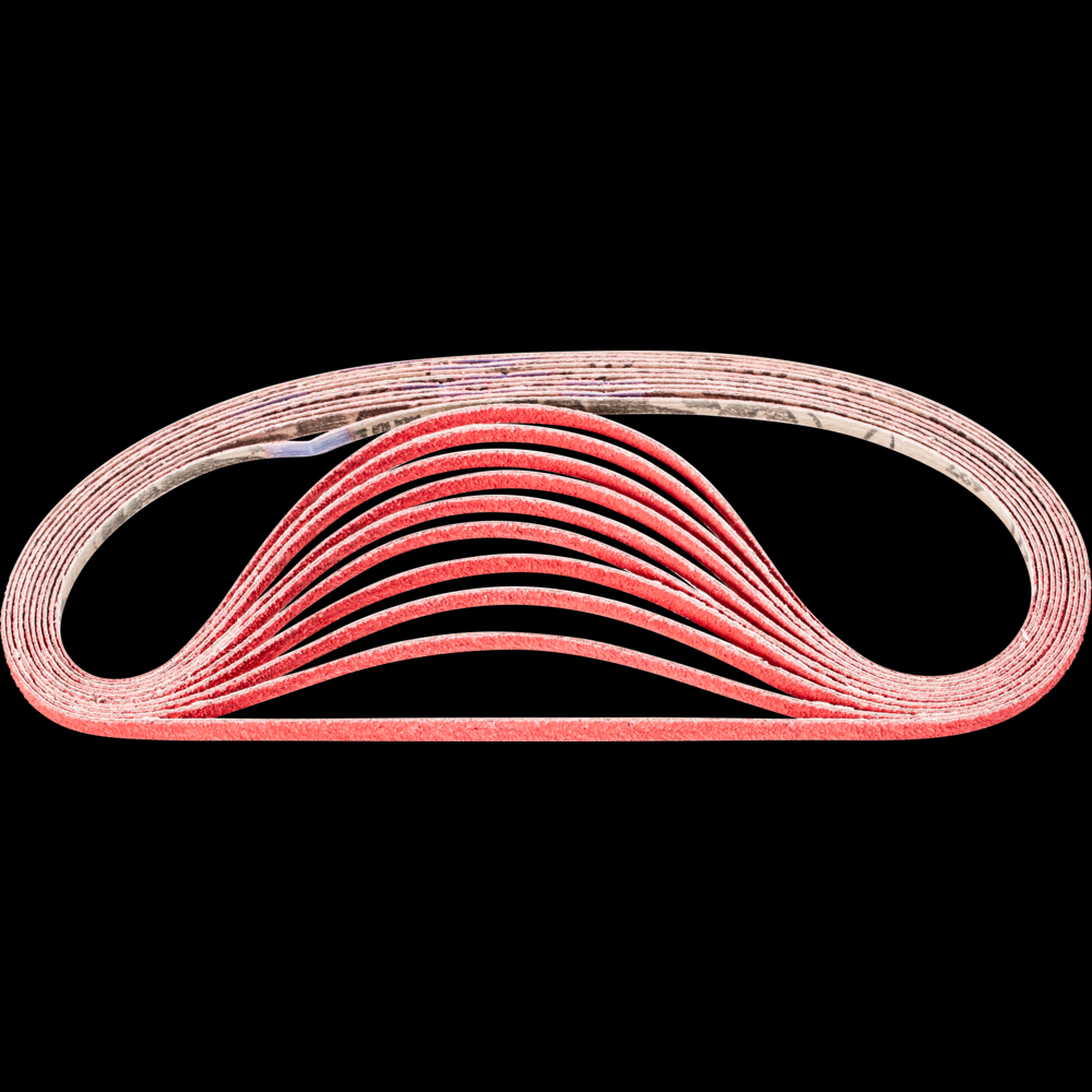 PFERD Abrasive File Belt, 24&#34; x 1/4, 60 Grit, Ceramic CO-COOL