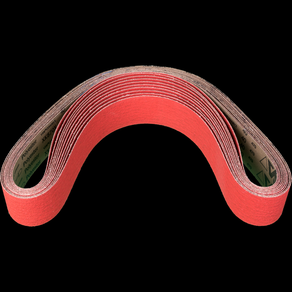 PFERD Abrasive Benchstand Belt, 60&#34; x 2-1/2, 40 Grit, Ceramic CO-COOL