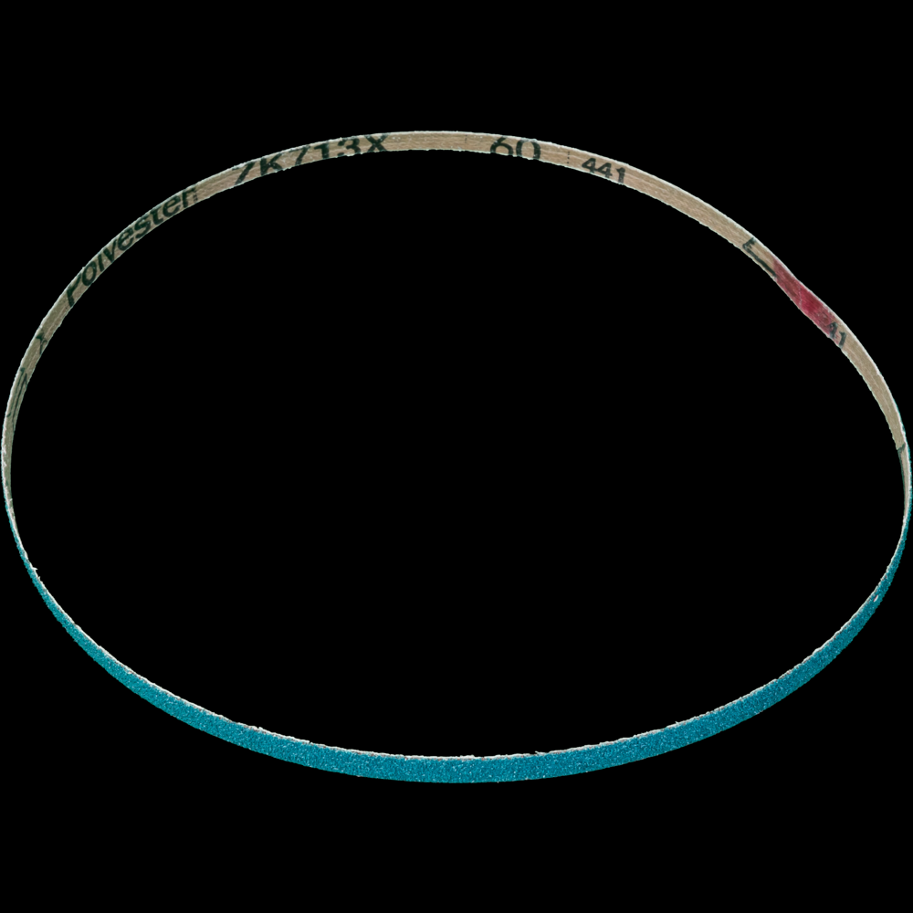 PFERD Abrasive File Belt, 24&#34; x 1/4, 60 Grit, Zirconia