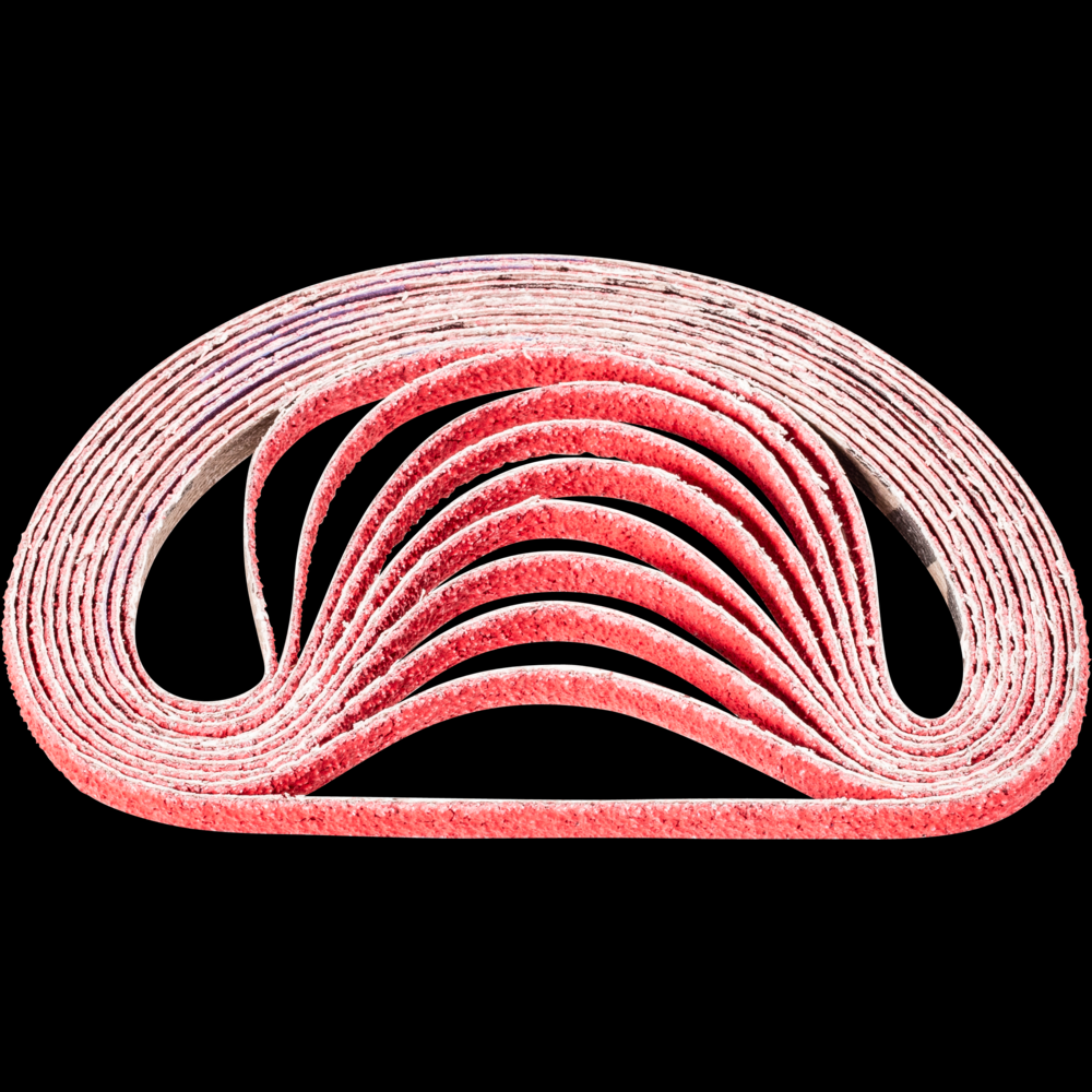 PFERD Abrasive File Belt, 12&#34; x 1/4, 60 Grit, Ceramic CO-COOL