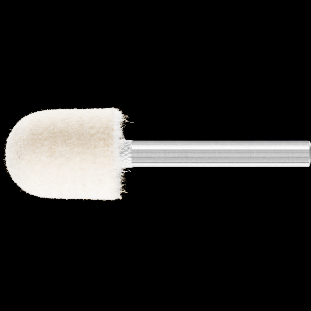 PFERD Felt Point, 3/4&#34; x 1, Cylindrical Shape Radius End, Medium Grade, 1/4&#34; Shank