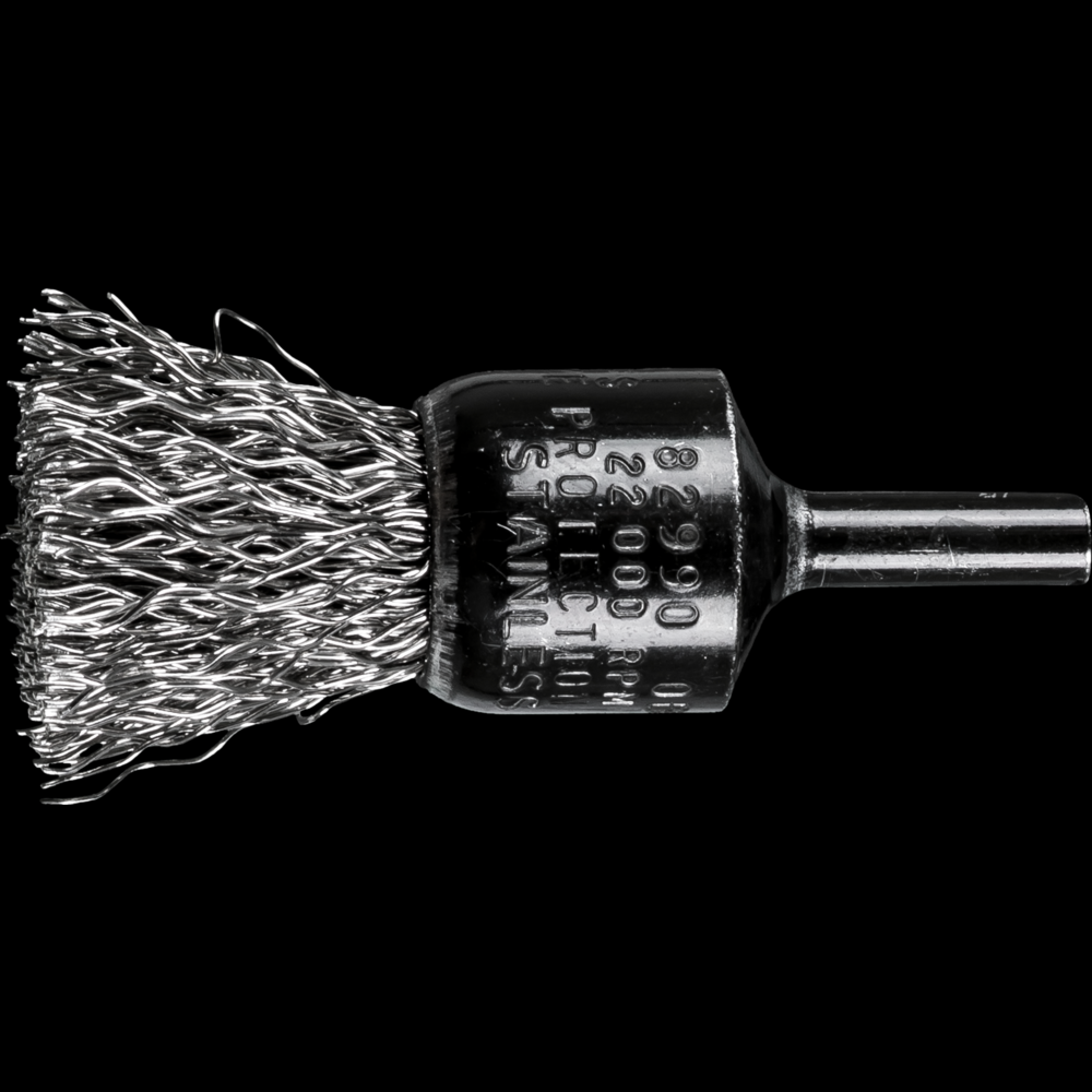 PFERD Crimped Wire End Brush 3/4&#34; Dia. .020 Stainless Steel 1/4&#34; Shank