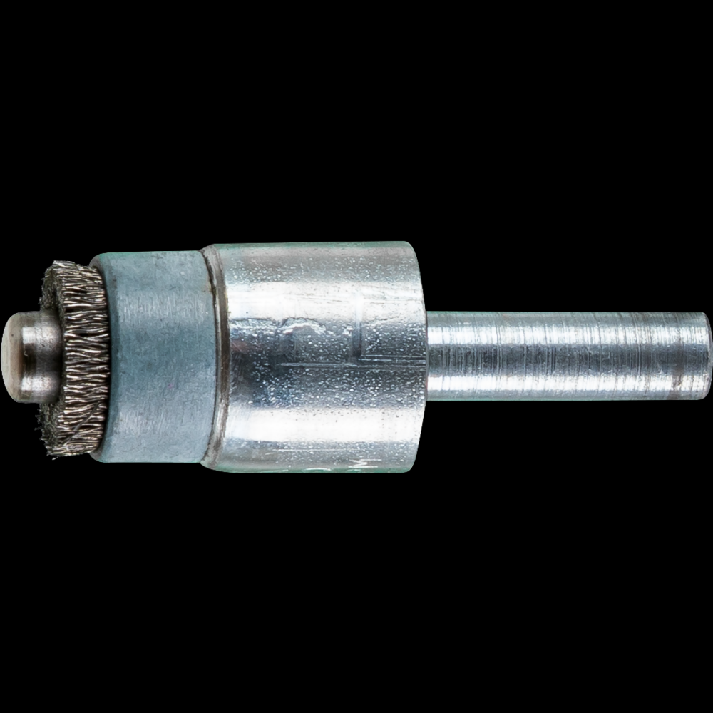 PFERD Pilot End Brush 1/2&#34; Dia. .004 Stainless Steel Wire, 1/4 Shank, 1/4 Pilot Dia.