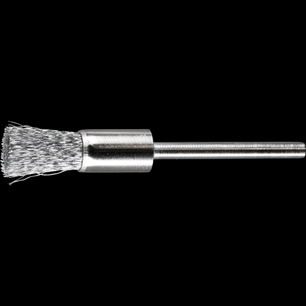 PFERD Miniature End Brush 5/16&#34; Dia. .005 Carbon Steel 1/8&#34; Stem
