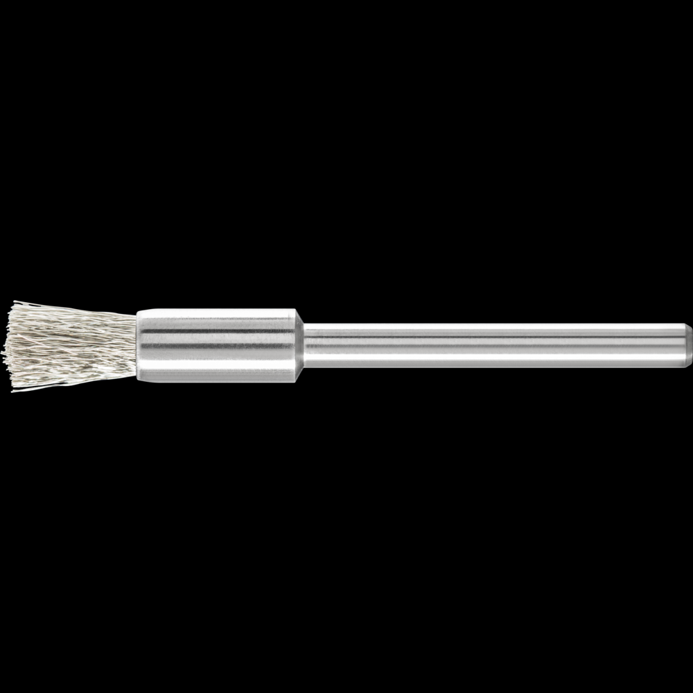 PFERD Miniature End Brush 1/4&#34; Dia. .005 Stainless Steel 1/8&#34; Stem