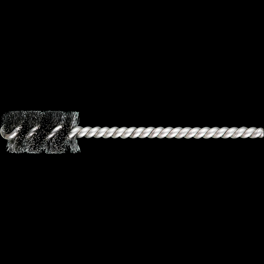 PFERD Power Tube Brush 9/16&#34; Dia. .005 Carbon Steel Wire 5/32&#34; Stem SS/SS