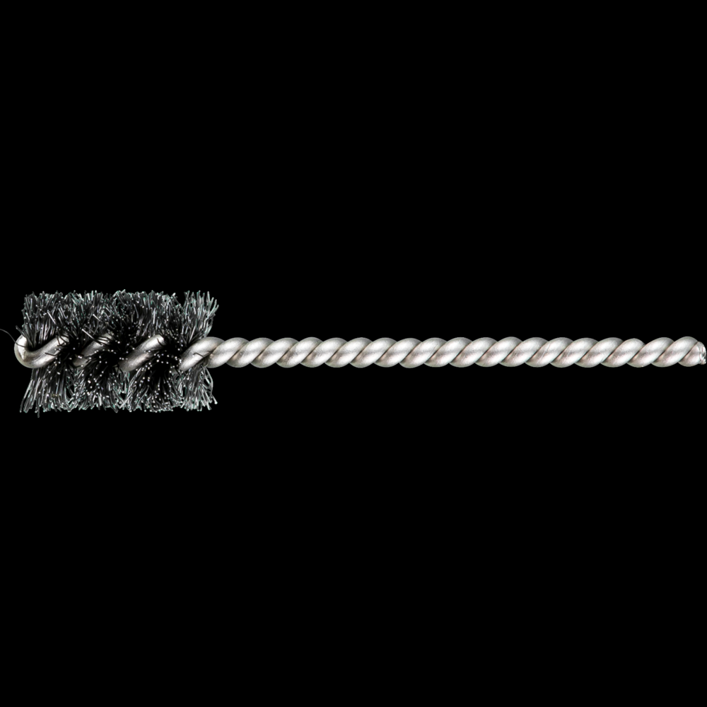 PFERD Power Tube Brush 5/8&#34; Dia. .008 Carbon Steel Wire 5/32&#34; Stem SS/SS