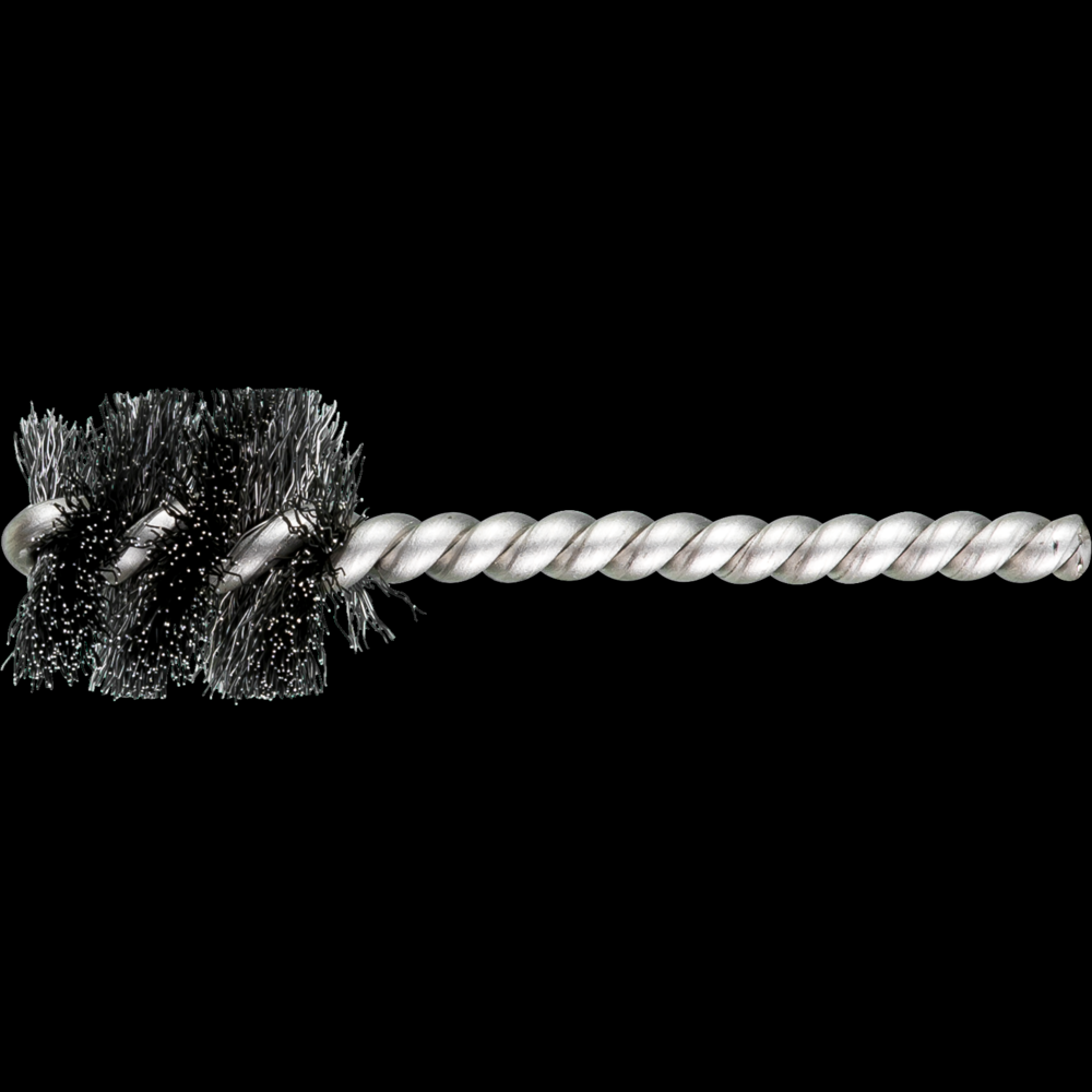 PFERD Power Tube Brush 1&#34; Dia. .008 Carbon Steel Wire 1/4&#34; Stem SS/SS