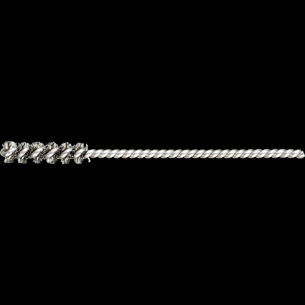 PFERD Power Tube Brush 1/4&#34; Dia. .005 Stainless Steel Wire 1/8&#34; Stem SS/SS