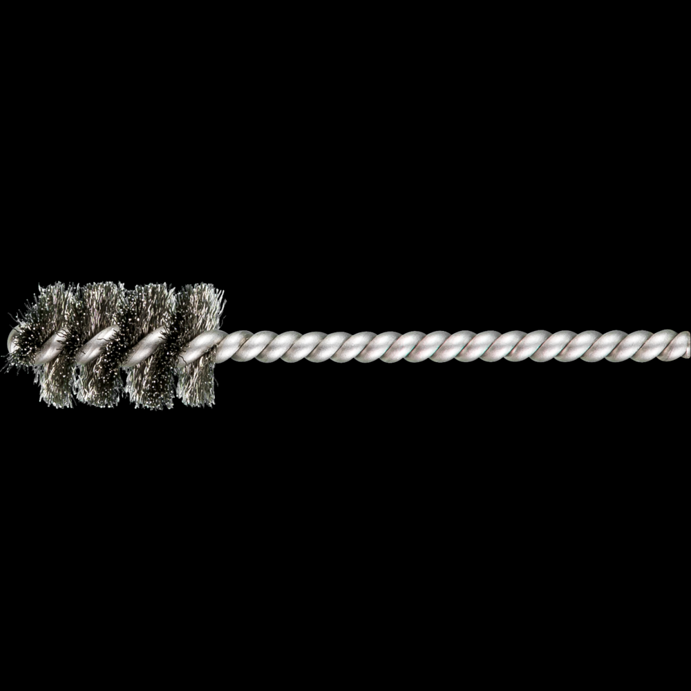 PFERD Power Tube Brush 5/8&#34; Dia. .005 Stainless Steel Wire 5/32&#34; Stem SS/SS