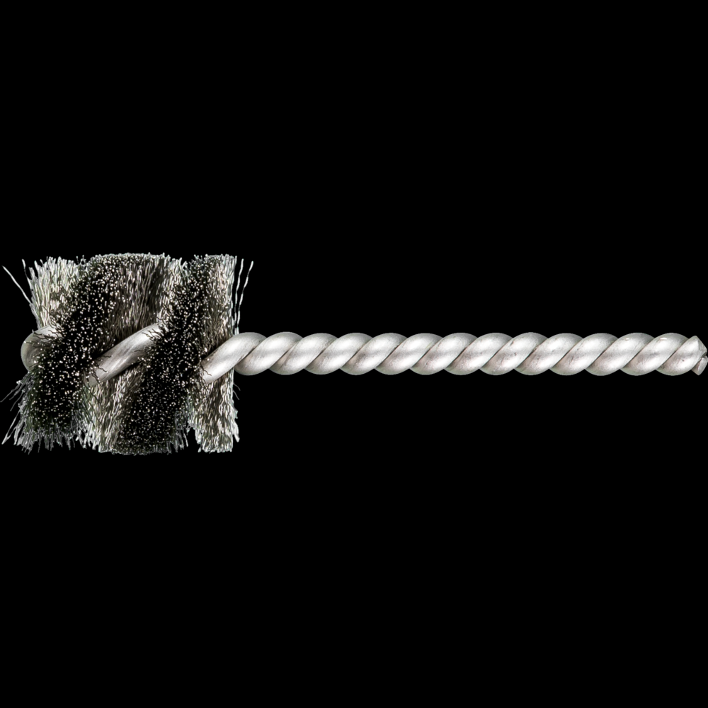 PFERD Power Tube Brush 1&#34; Dia. .005 Stainless Steel Wire 1/4&#34; Stem SS/SS