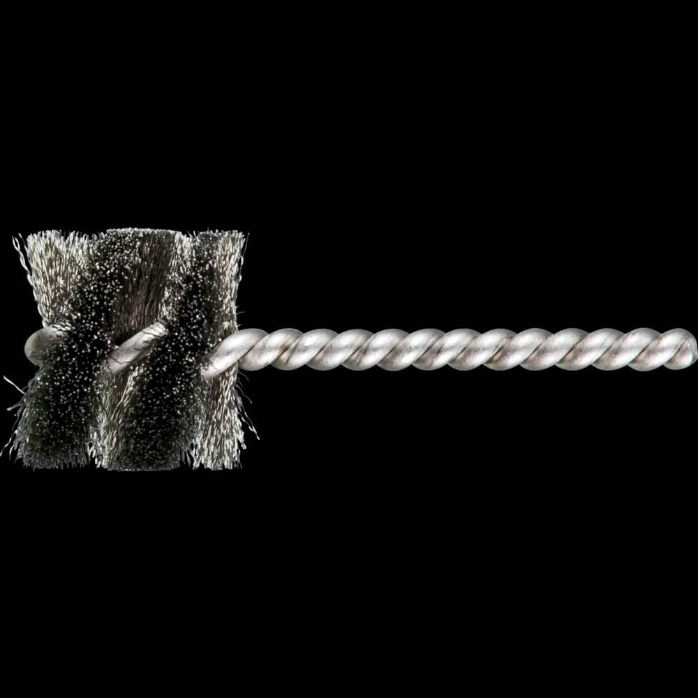 PFERD Power Tube Brush 1-1/4&#34; Dia. .005 Stainless Steel Wire 1/4&#34; Stem SS/SS