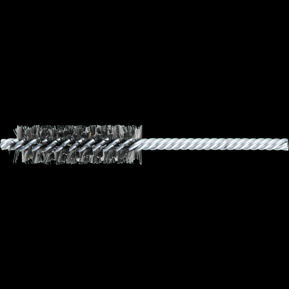 PFERD Power Tube Brush 3/4&#34; Dia. .010 Carbon Steel Wire 1/4&#34; Stem DS/DS