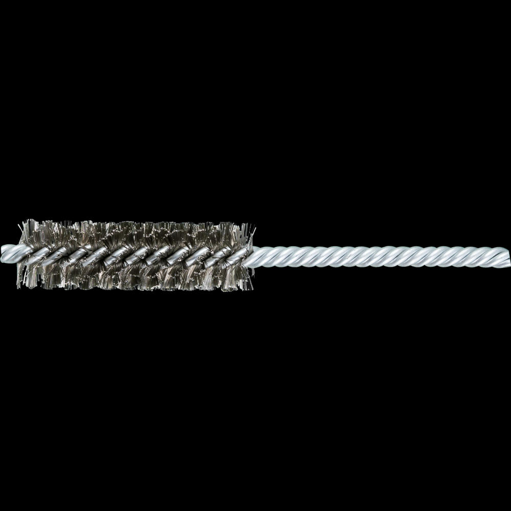 PFERD Power Tube Brush 3/4&#34; Dia. .006 Stainless Steel Wire 1/4&#34; Stem DS/DS