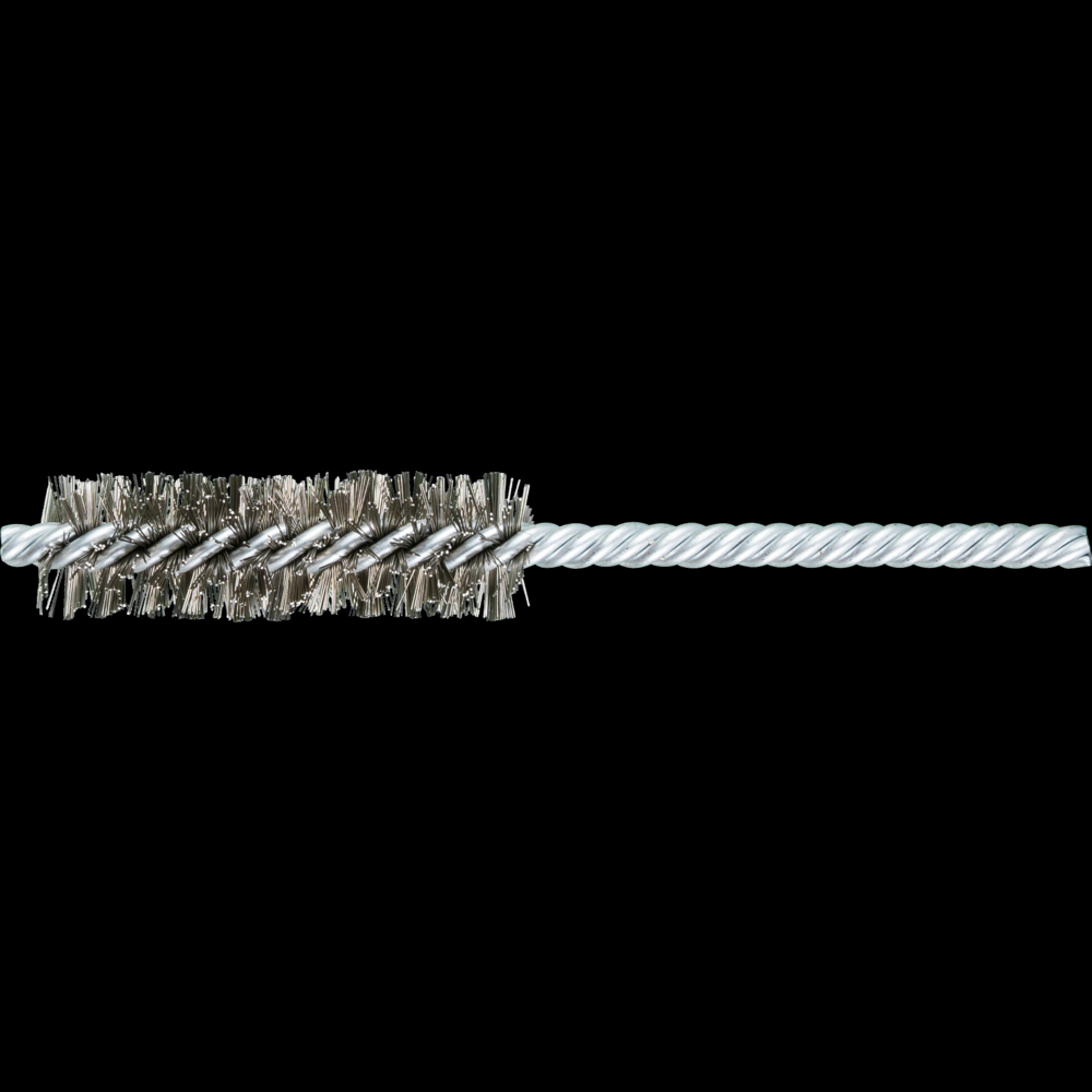 PFERD Power Tube Brush 3/4&#34; Dia. .010 Stainless Steel Wire 1/4&#34; Stem DS/DS