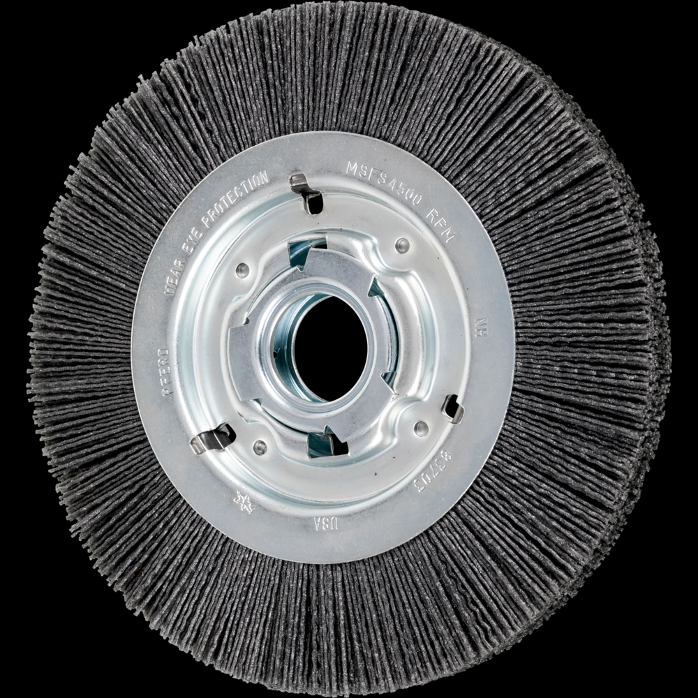 PFERD M-BRAD® Wheel Brush 8&#34; Dia Wide Face .040/80 Grit Silicon Carbide 2&#34; Arbor