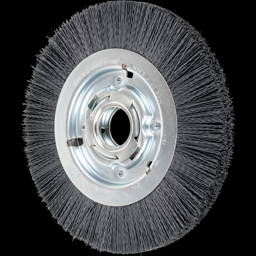PFERD M-BRAD® Wheel Brush 8&#34; Dia Wide Face .022/320 Grit Silicon Carbide 2&#34; Arbor