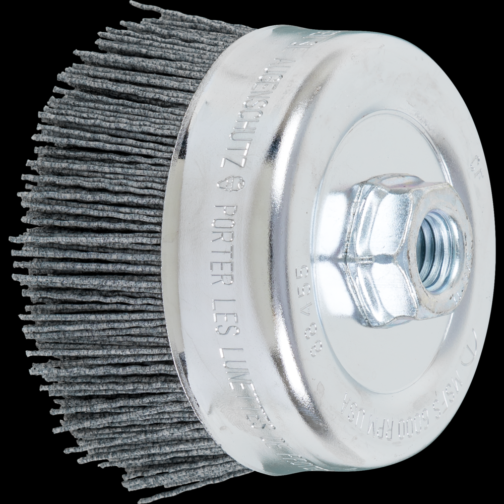 PFERD M-BRAD® Cup Brush 4&#34; Dia. .040/120 Grit Silicon Carbide 5/8-11&#34; Thread