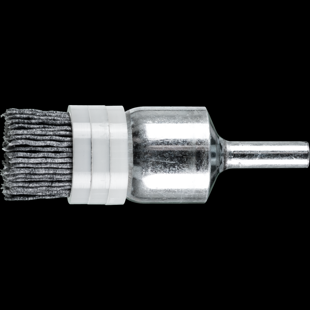 PFERD M-BRAD® End Brush - Banded 3/4&#34; Dia. .040/120 Grit Silicon Carbide 1/4&#34; Shank