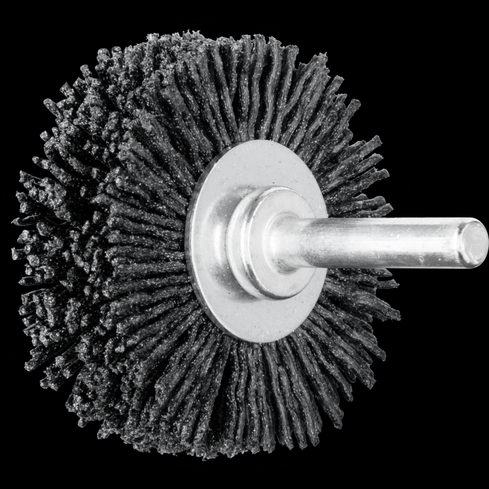 PFERD M-BRAD® Mounted Wheel Brush 2&#34; Dia. .040/120 Ceramic Oxide 1/4&#34; Shank