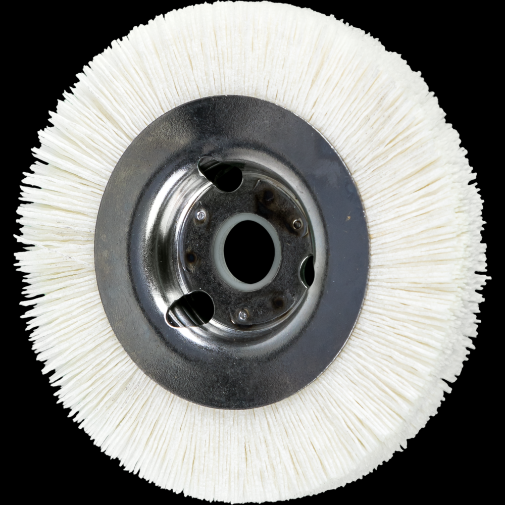 PFERD M-BRAD® Wheel Brush 4&#34; Dia Wide Face .022/120 Grit Ceramic Oxide 5/8&#34; Arbor