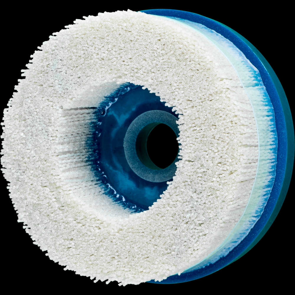 PFERD M-BRAD® Disc Brush - High Density 5&#34; Dia. .040/80 Grit Ceramic Oxide 7/8&#34; Arbor
