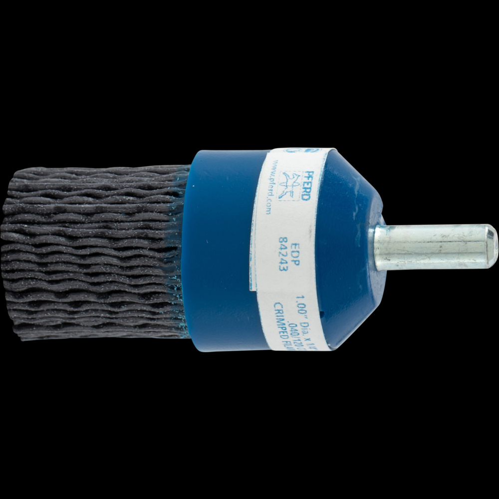 PFERD M-BRAD® Mounted Disc Brush 1&#34; Dia. .040/120 Grit CO 1/4&#34; Shank Bridled