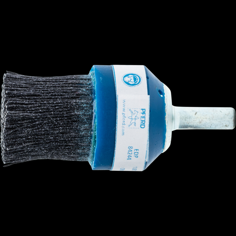PFERD M-BRAD® Mounted Disc Brush 1&#34; Dia. .022/120 Grit CO 1/4&#34; Shank Bridled