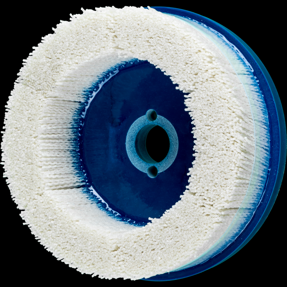 PFERD M-BRAD® Disc Brush - High Density 6&#34; Dia. .040/80 Grit Ceramic Oxide 7/8&#34; Arbor