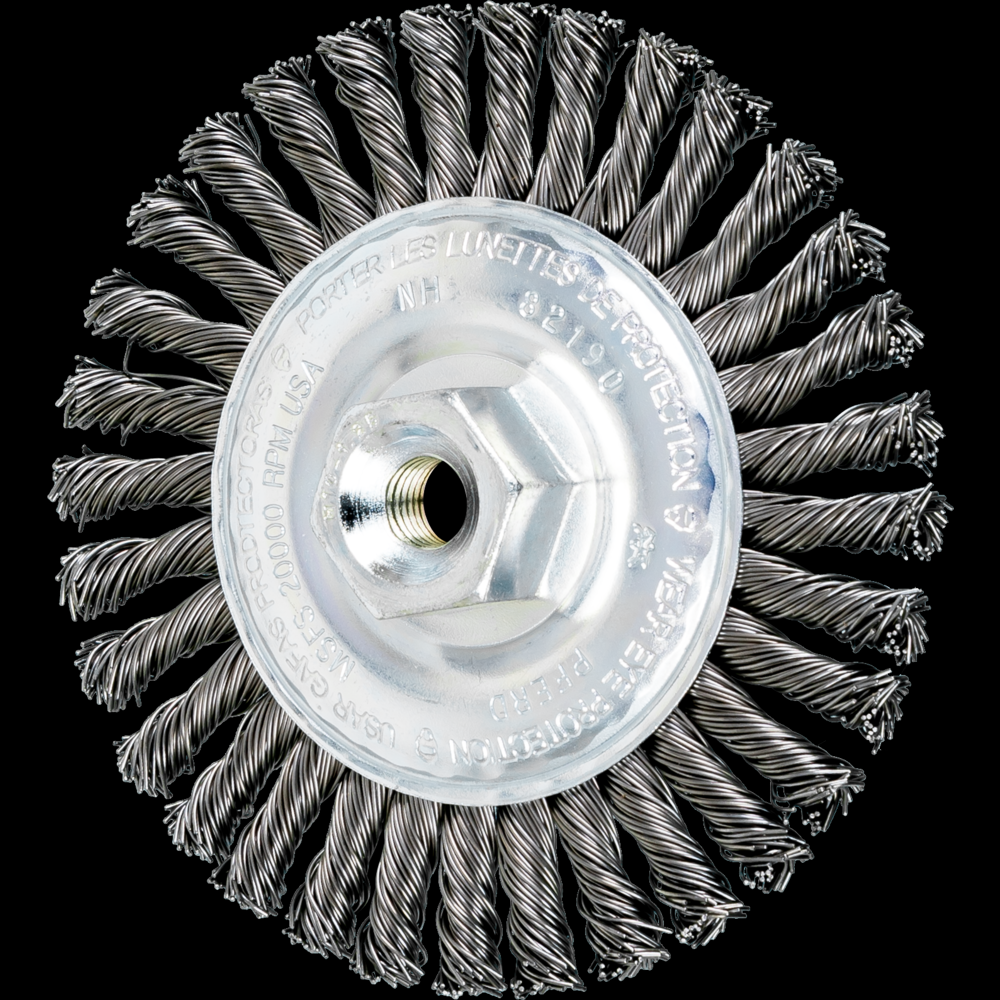 PFERD Stringer Bead Wheel Brush 4&#34; Dia .020 Carbon Steel M10x1.25 Thread .023 Retail
