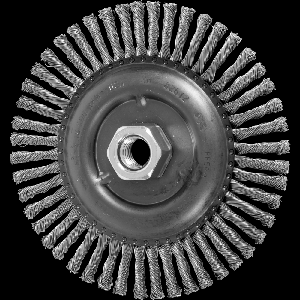 PFERD Stringer Bead Wheel Brush 6&#34; Dia .020 Stainless Steel 5/8-11&#34; Thread .023 Retail
