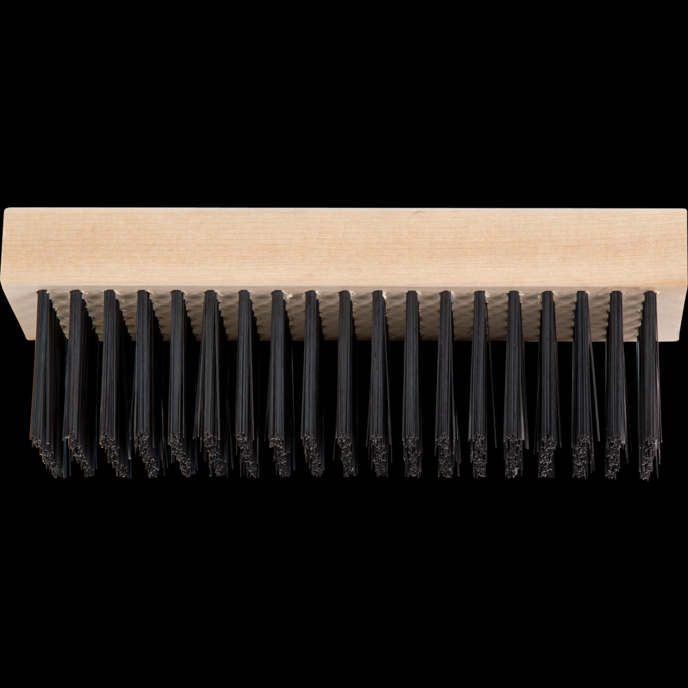PFERD Straight Back Block Brush 6x19 Rows .012 Carbon Steel Wire Wooden Block