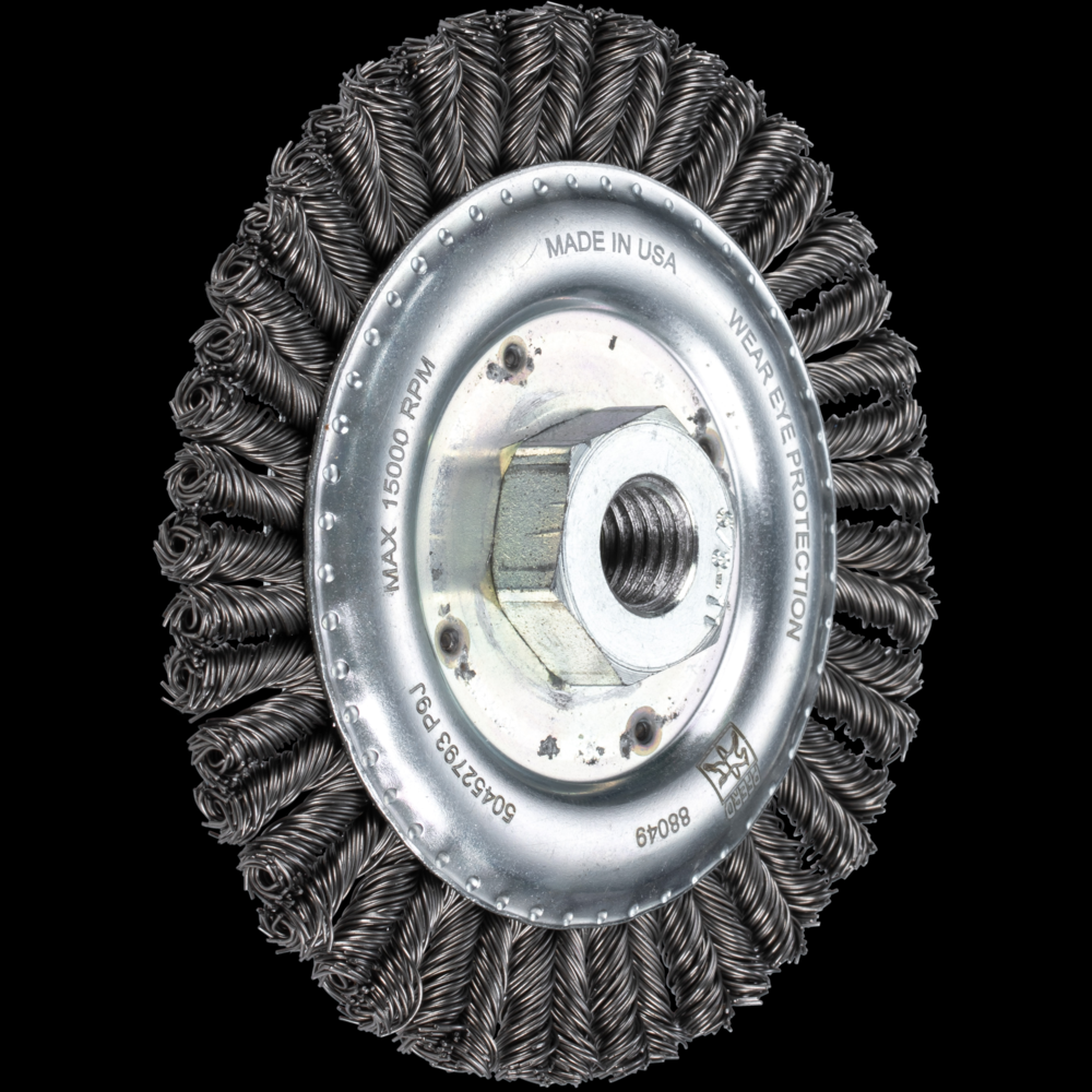 PFERD TWIN NUT COMBITWIST® Stringer Bead 4-7/8&#34; Dia .020 CS 5/8-11&#34; Thread