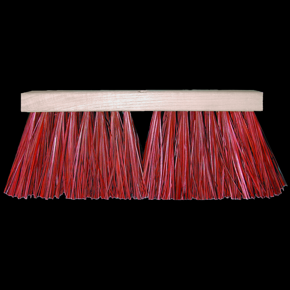 PFERD Heavy Duty Street Broom Head 16&#34; Red Palmyra Fill 5&#34; Trim