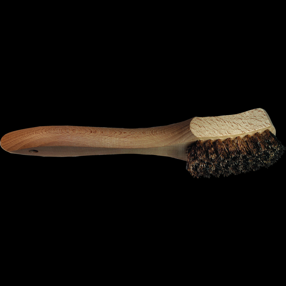 PFERD White Sidewall Tire Brush 8-3/4&#34; Dia. Crimped Brass Wire Fill 8-3/4&#34; OAL