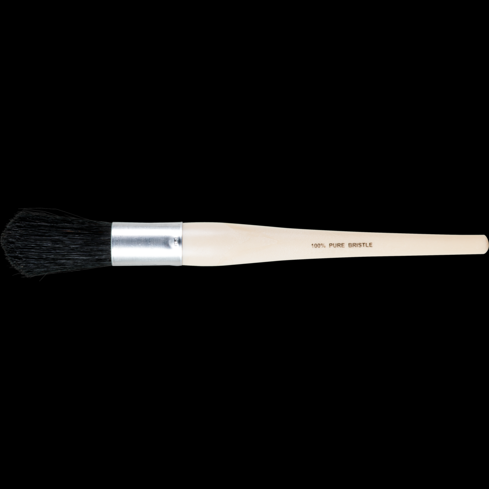 PFERD Round Sash Brush 1&#34; Dia. Black Bristle 2-1/8&#34; Trim