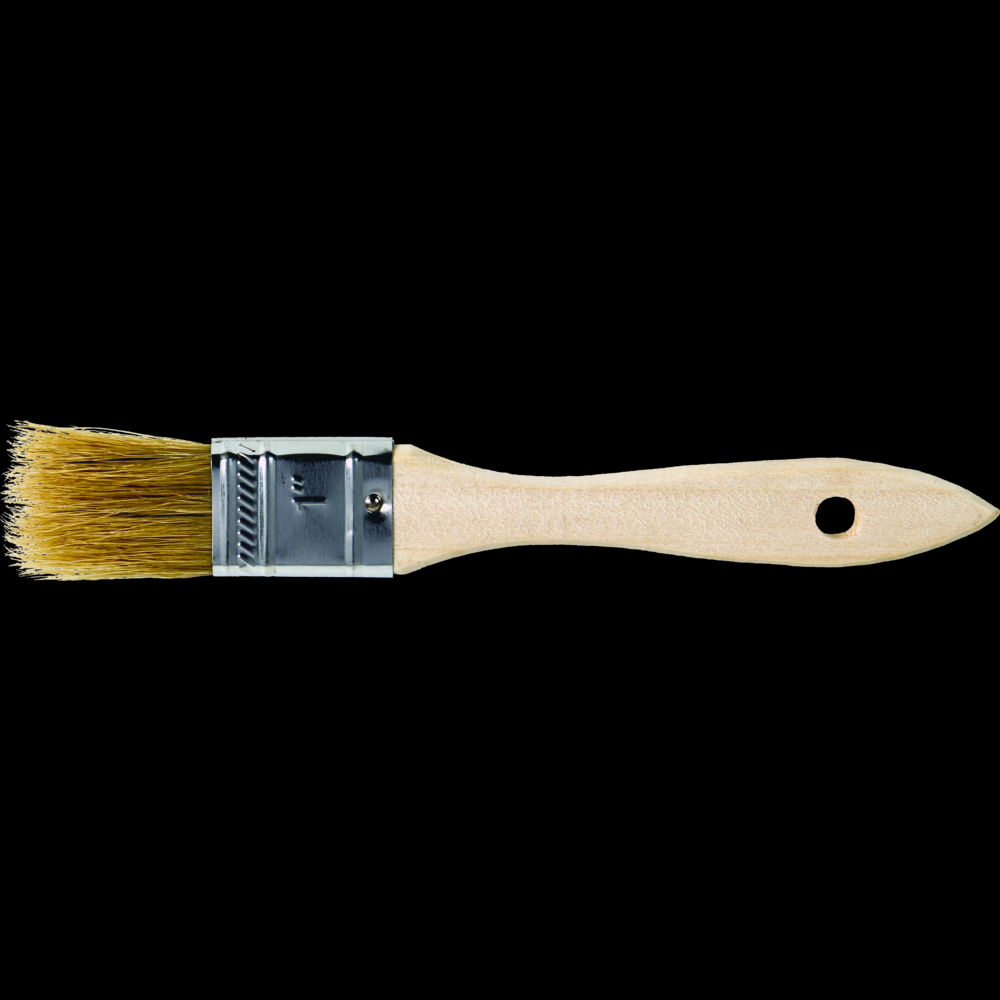 PFERD Chip Brush 1&#34; Width White Bristle 1-1/2&#34; Trim Wooden Handle