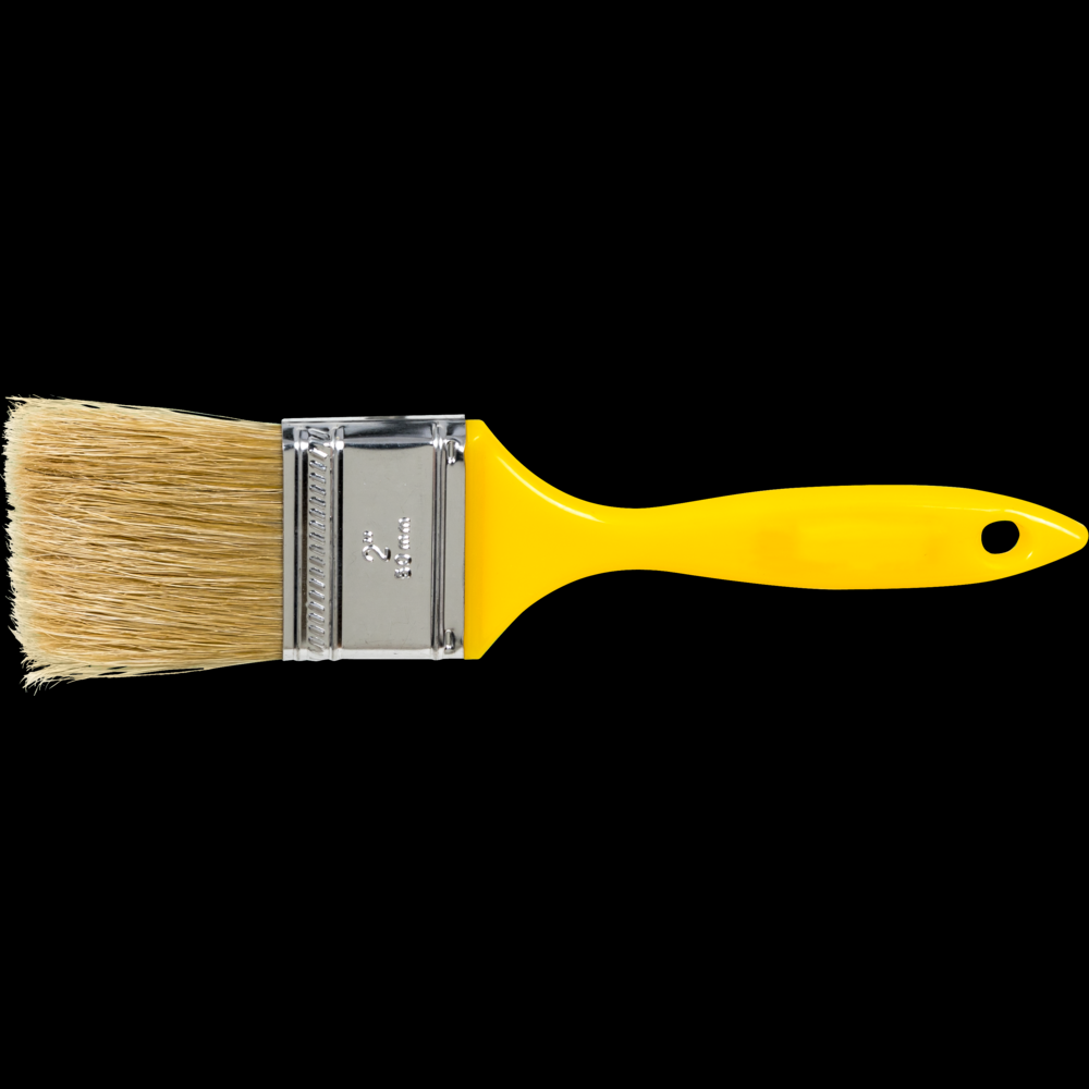 PFERD Wall Brush 2&#34; Black Bristle Fill Yellow Plastic Handle
