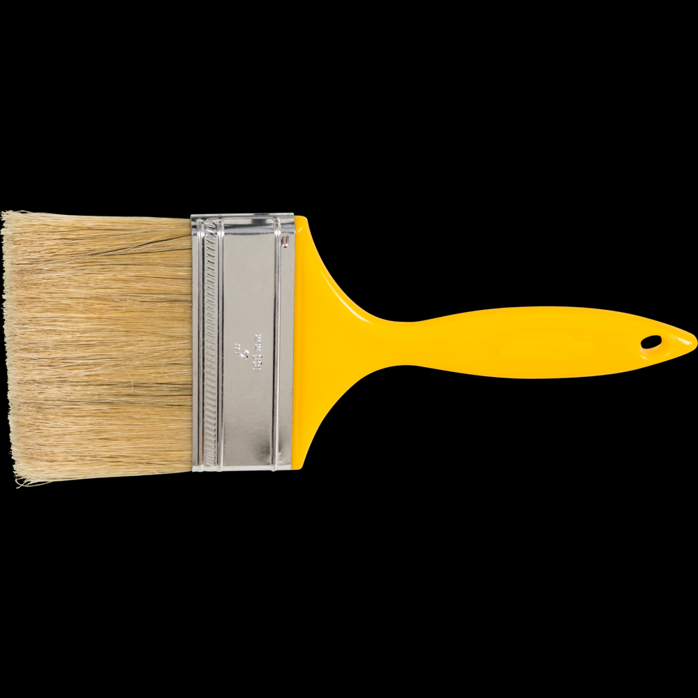 PFERD Wall Brush 4&#34; Black Bristle Fill Yellow Plastic Handle