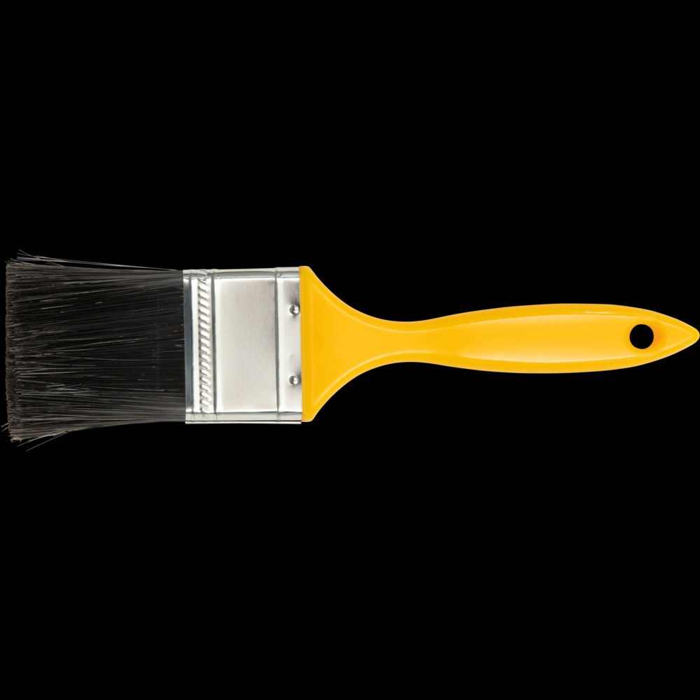 PFERD Wall Brush 2&#34; Black Polyester Fill Yellow Plastic Handle