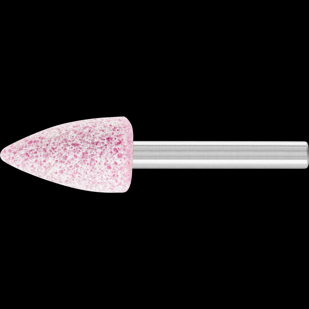 PFERD Vitrified Mounted Point, TOUGH, 11/16&#34; x 1-1/4, 80 Grit, A12, Ceramic, 1/4&#34;Shank