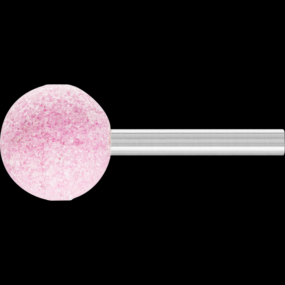 PFERD Vitrified Mounted Point, TOUGH, 1&#34; x 1, 46 Grit, A25, Ceramic Oxide, 1/4&#34; Shank
