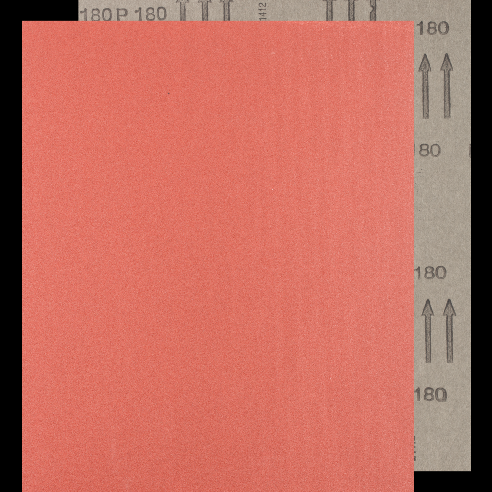 PFERD Paper Backed Abrasive Sheet, 9&#34; x 11, General Purposet, 180 Grit,Silicon carbide