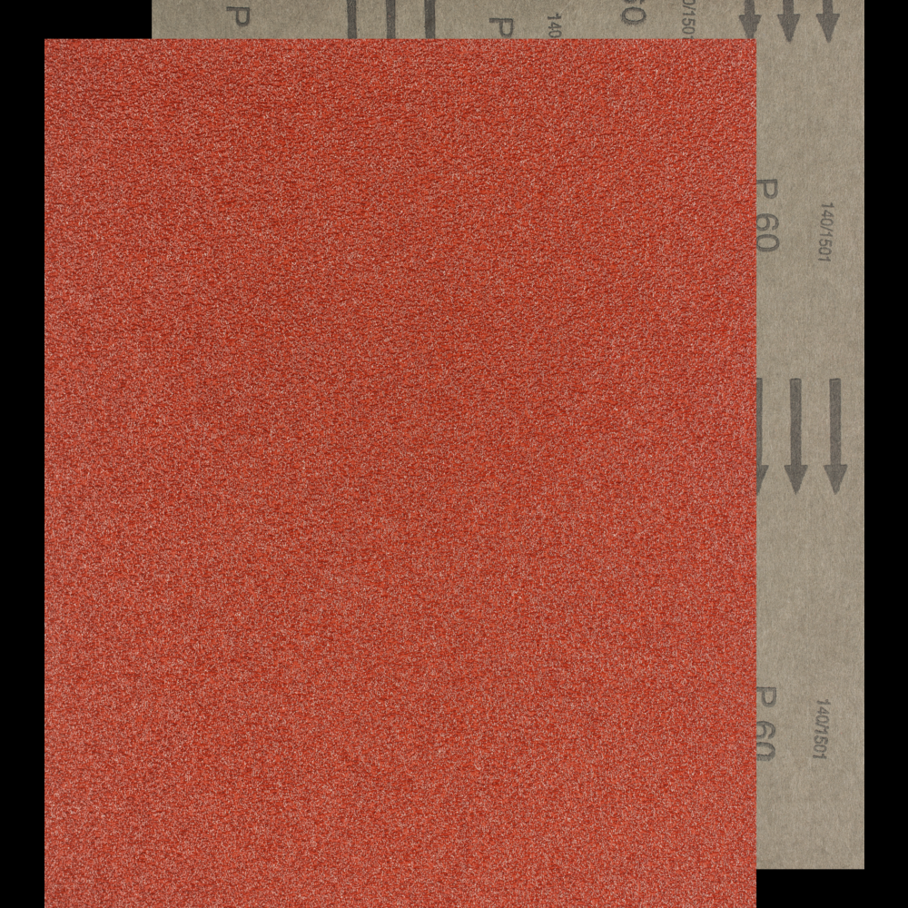 PFERD Paper Backed Abrasive Sheet, 9&#34; x 11, General Purposet, 60 Grit, Silicon carbide