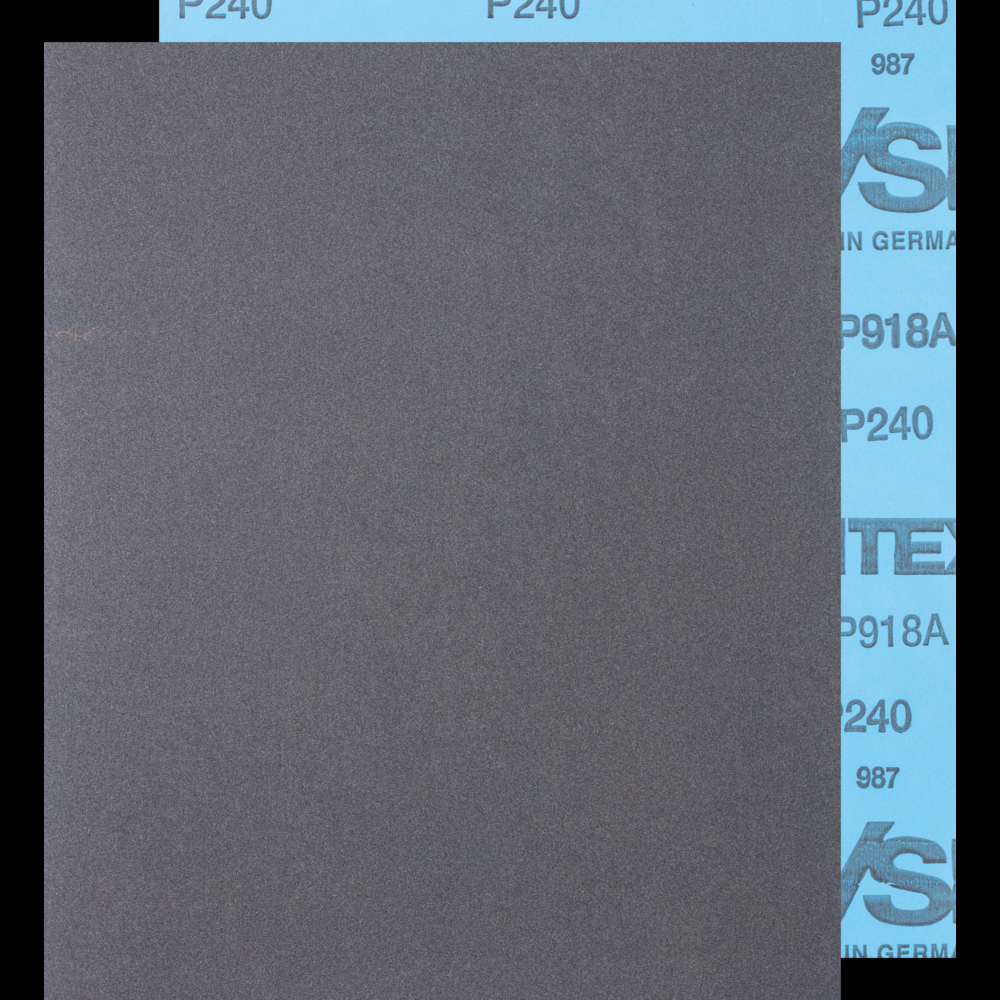 PFERD Paper Backed Abrasive Sheet, 9&#34; x 11, Water Resistant, 240 Grit, Silicon carbide