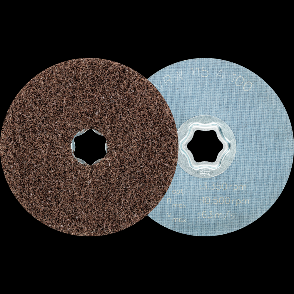 PFERD COMBICLICK® Surface Conditioning Disc Soft,4-1/2&#34;,100 Grit Coarse,Aluminum Oxide